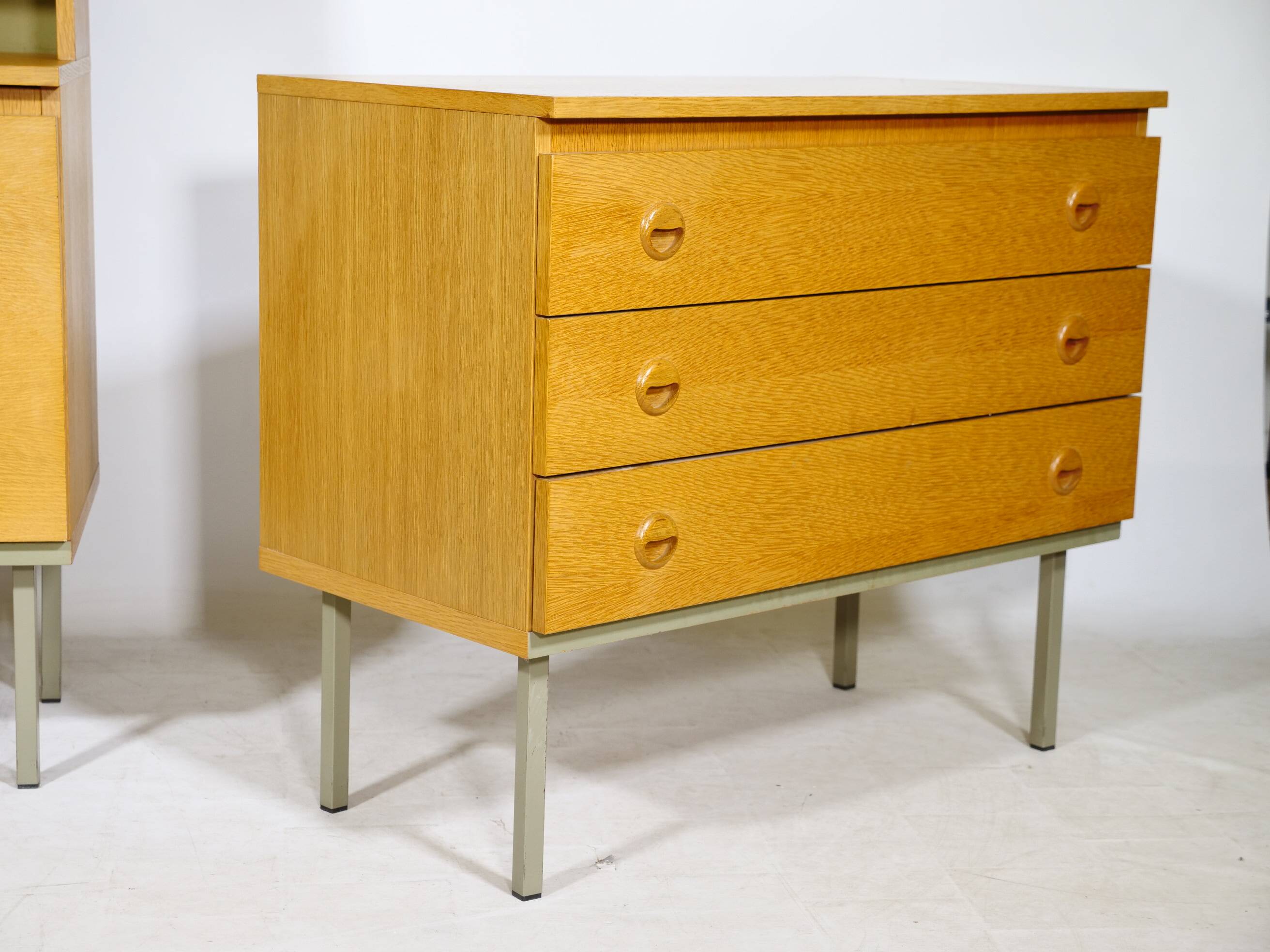 Modular Oak Shelving and Sideboard Set, 1960s