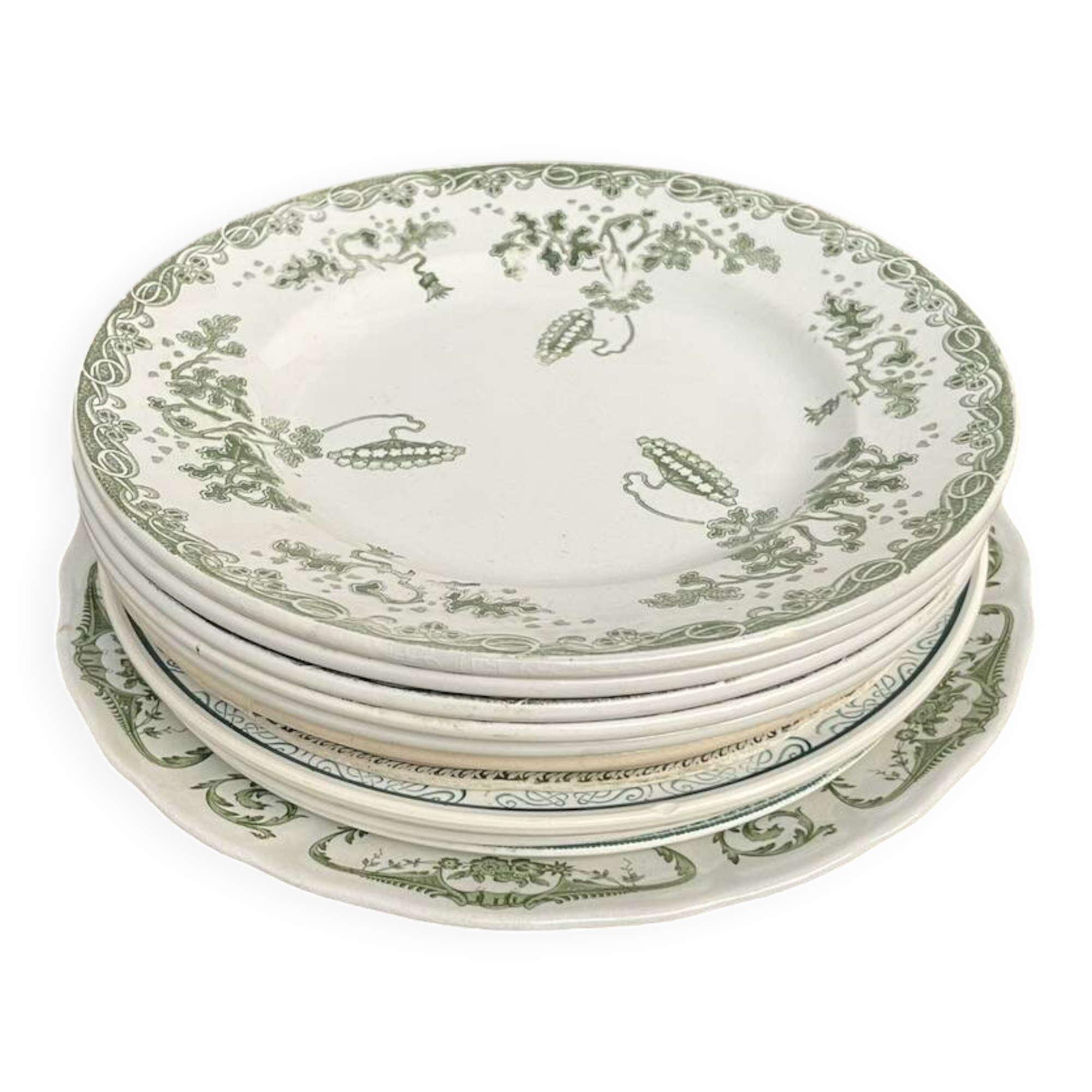 Lot de 11 asiettes Terre de Fer dépareillées