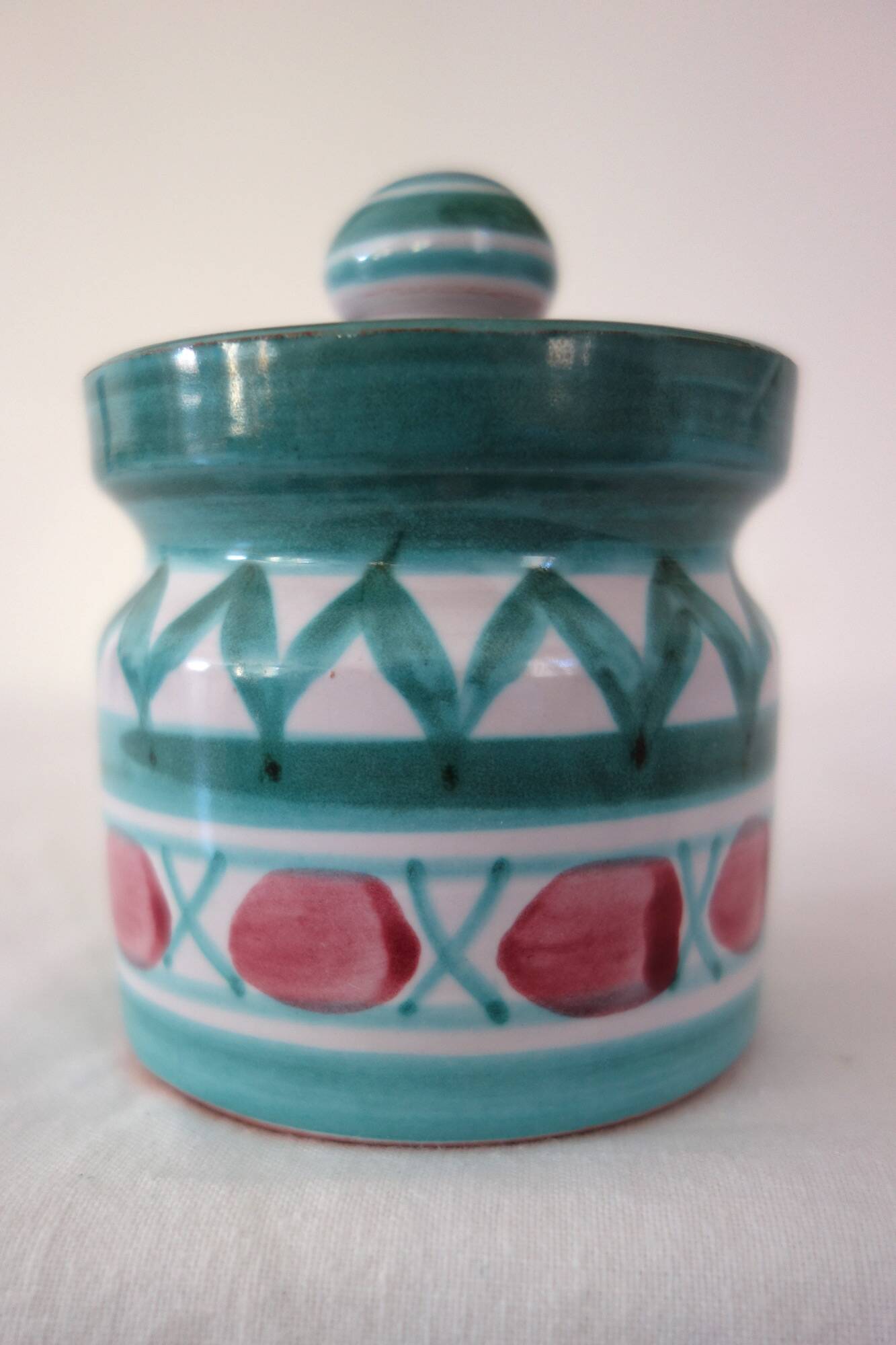 Old ceramic pot / sugar bowl, Robert Picault, Vallauris