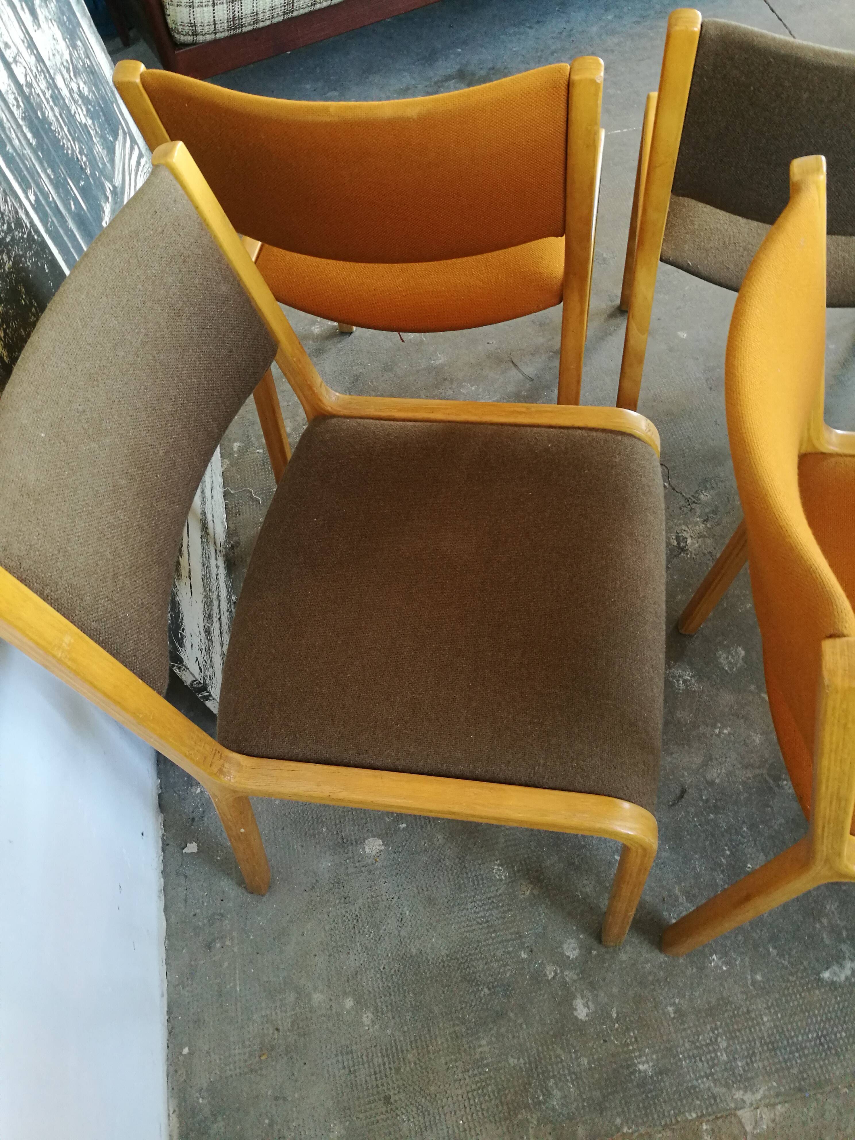 Set de 6 chaises scandinave plywood