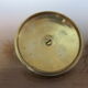 Round box in white mother-of-pearl and brass 60s 70s