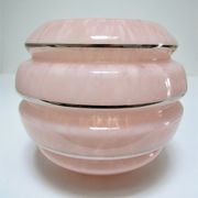 Porcelain porcelain patinated glass of Clichy pink Art Deco
