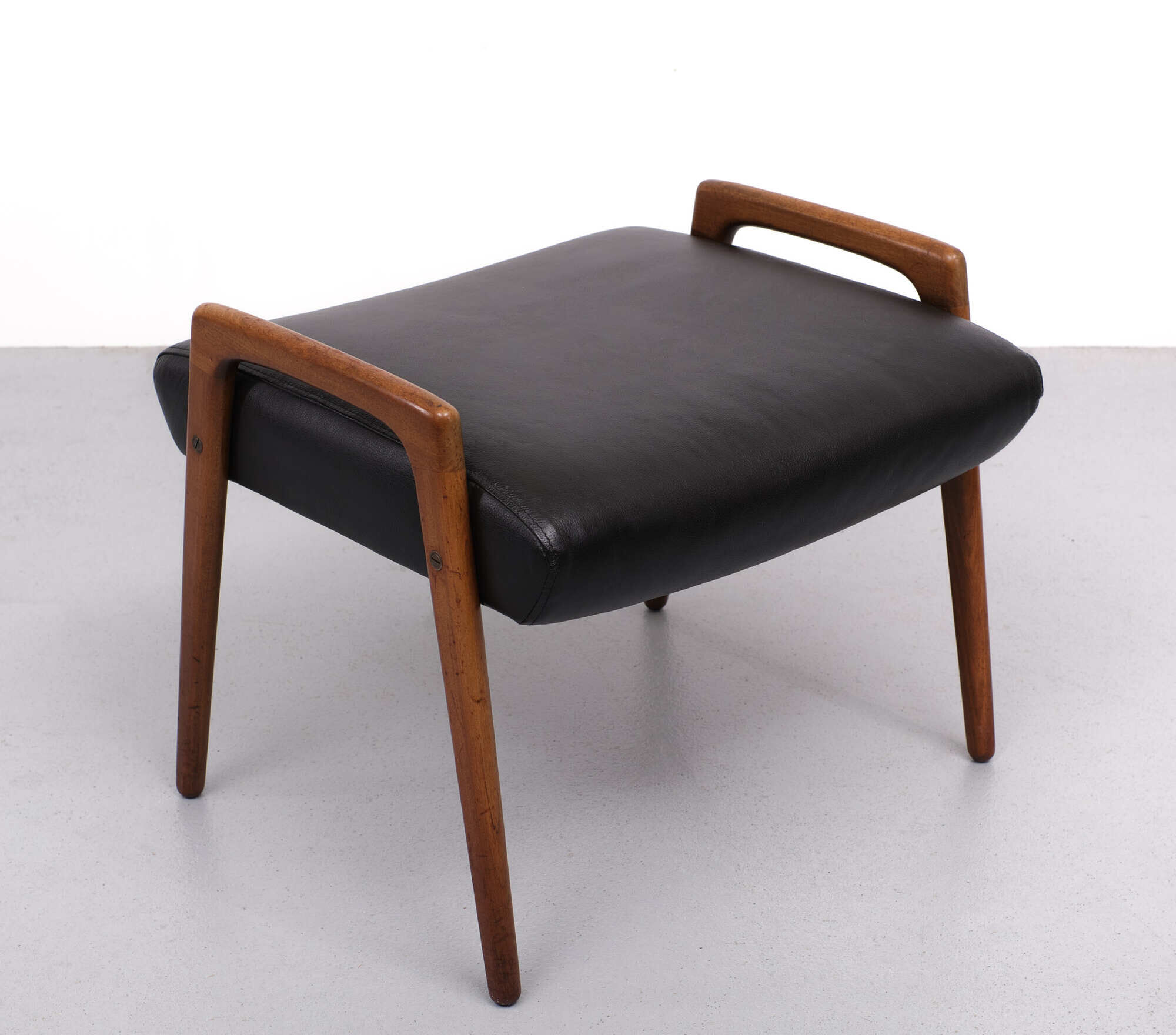 Vintage teak foot stool, scandinavian, 1960s