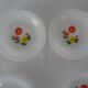 6 plates flowers orange yellow crown arcopal vintage