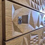 XL vintage mid-height wardrobe with brutalist accents