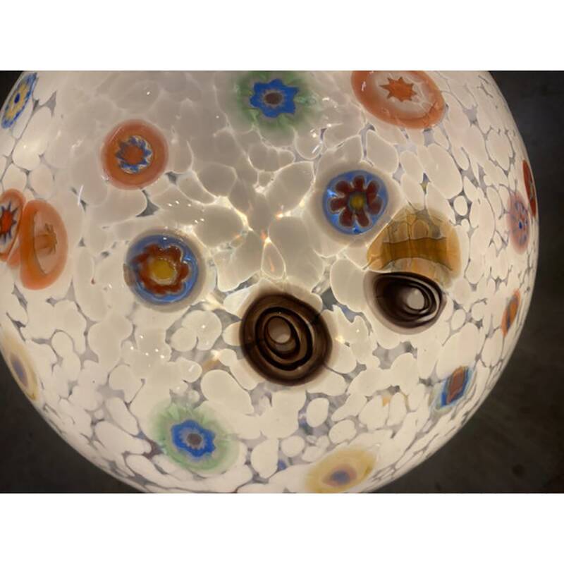 Contemporary Multicolored "Murrine" Murano Style Glass Table Lamp