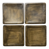 Set de 4 assiettes carrées « galerie de la Courtine »