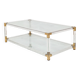 Table basse en verre et Lucite par Charles Hollis Jones — 1970