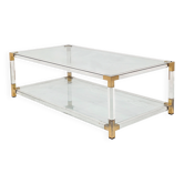 Glass and Lucite coffee table by Charles Hollis Jones — 1970