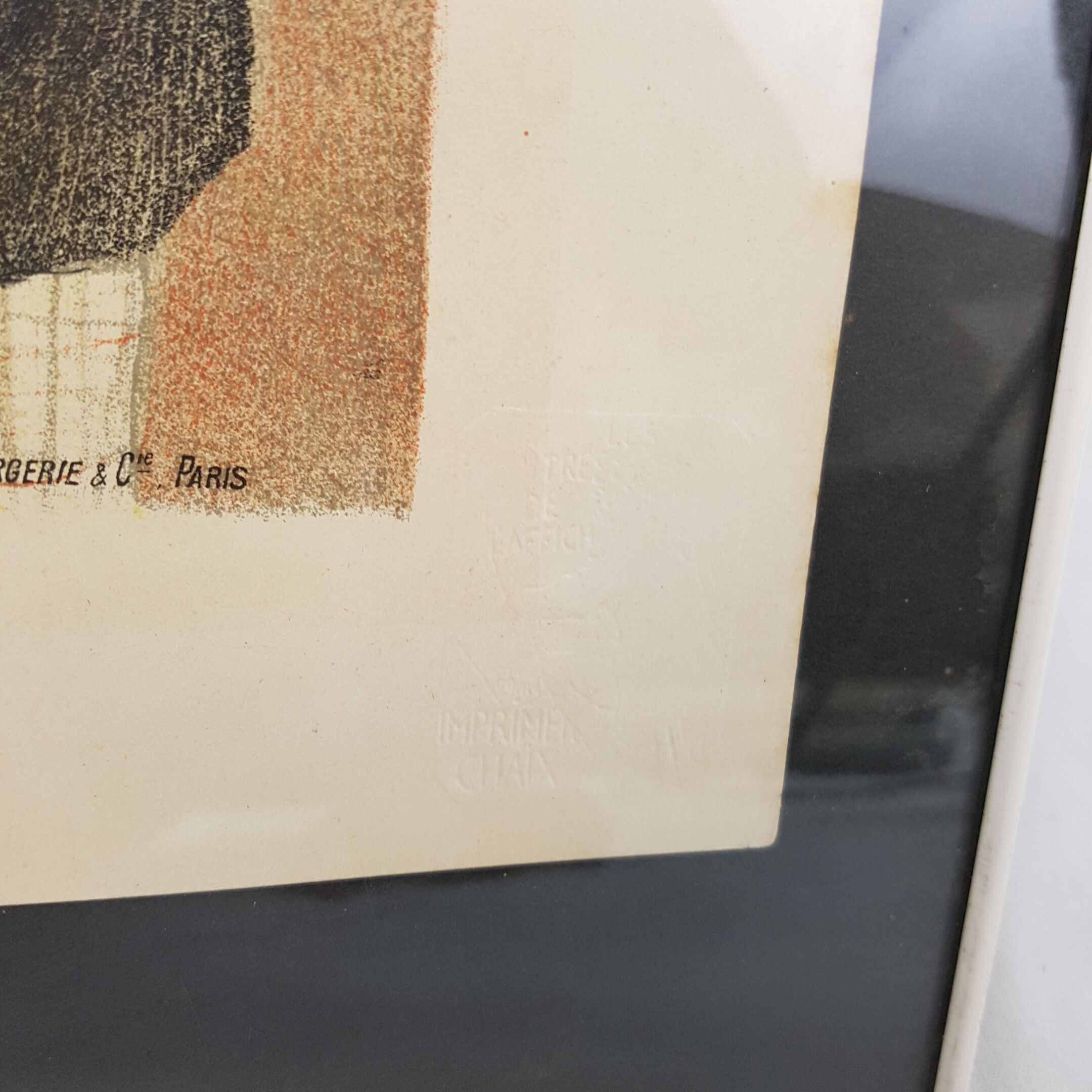 Old lithograph framed 7th exhibition