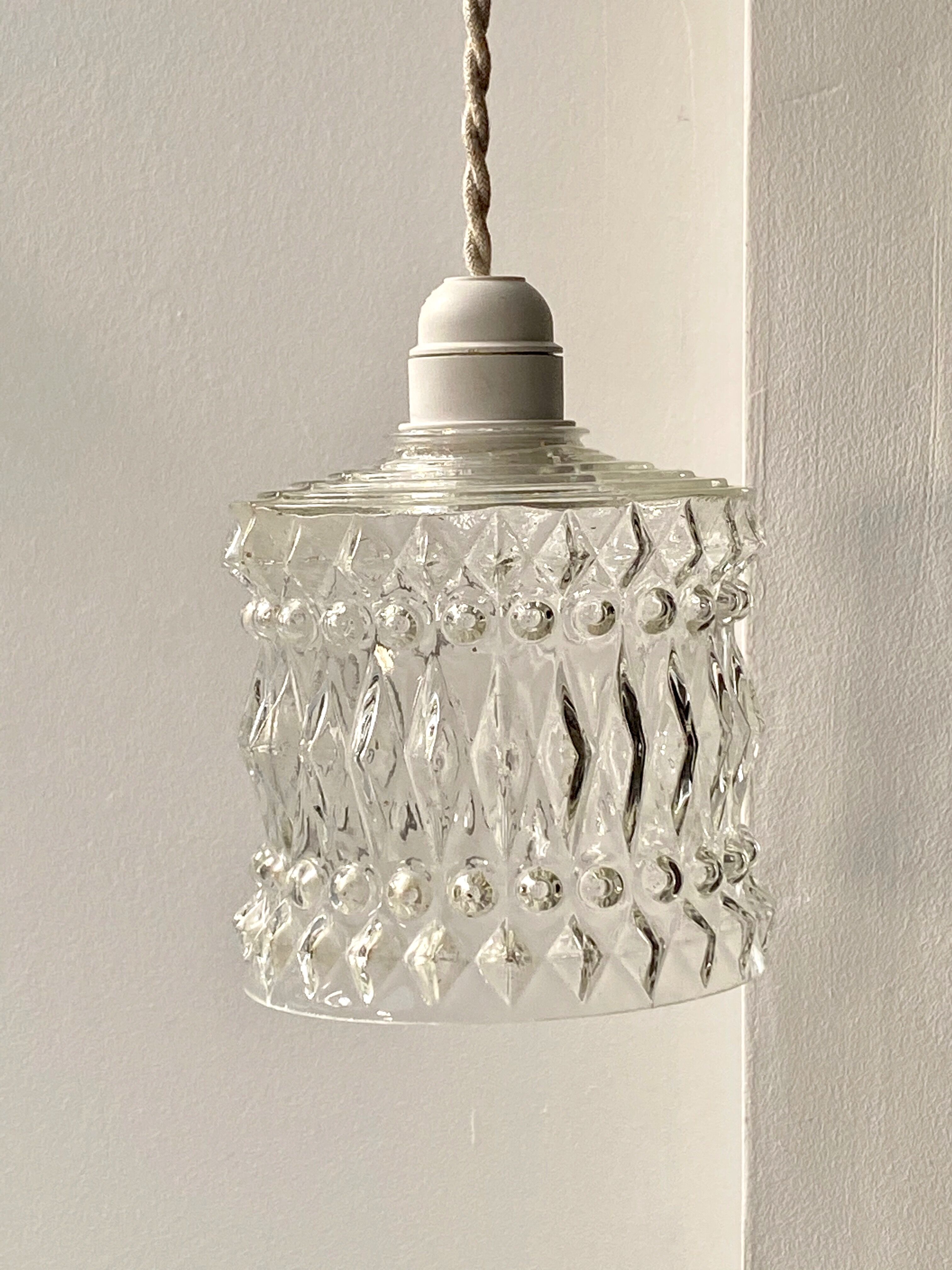 Glass pendant lamp 60s