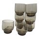 8 Verres à eau bas fumés 70’s