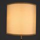 Vintage floor lamp in marble, metal, and fabric, designed in the 1950s-1960s.
