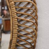 1960s Italian design bamboo mirror