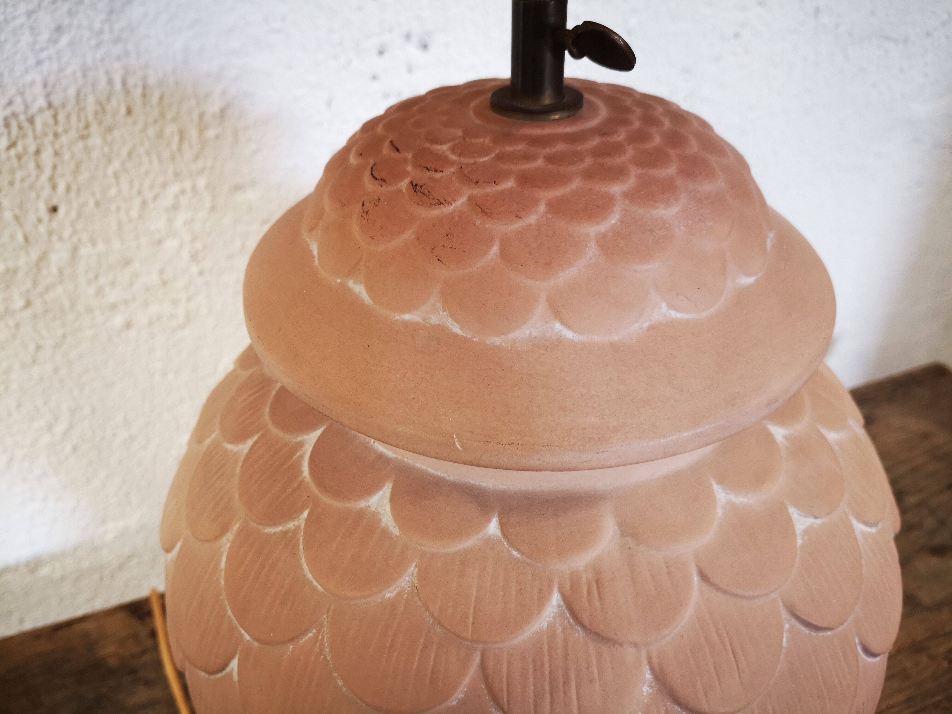 Terracotta lamp "CHAUMETTE Paris"