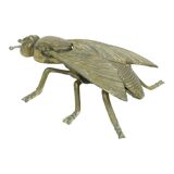 Vintage Copper Plated Fly Ashtray Figurine Italy Sixties