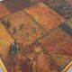 Vintage Brutalist Stone and Oak Coffee Table from the 70s 80s