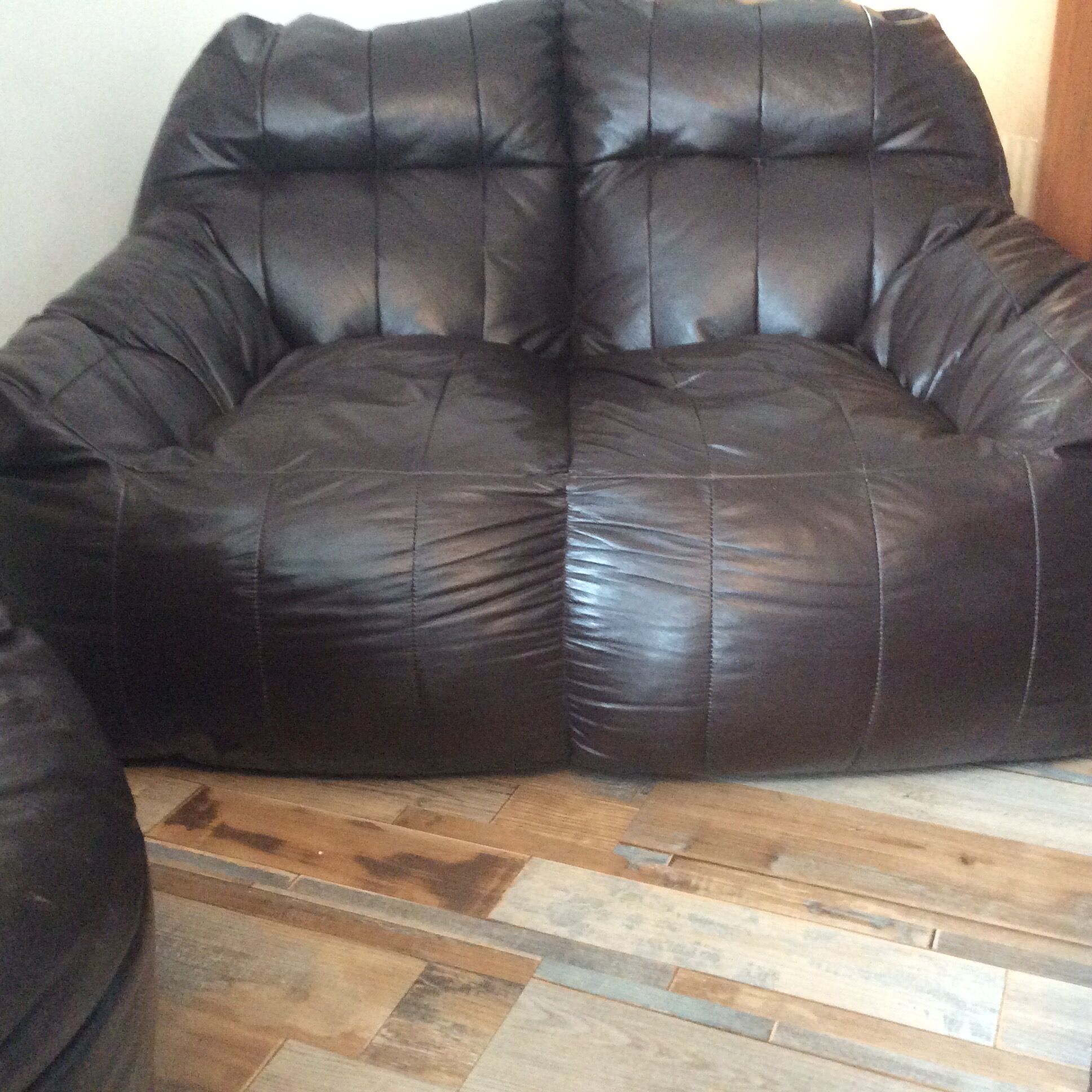 Set of the 70s sofa with heater and its 2 beanbags