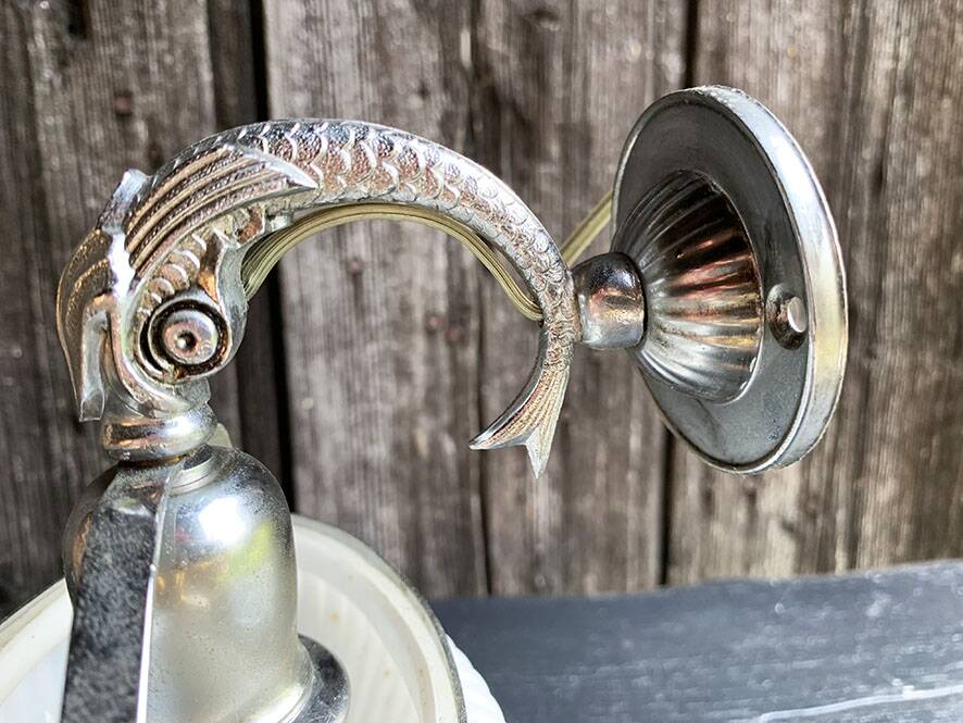 Old Art Deco Fish Wall Lamp