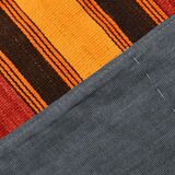 Red & Orange Ethnic Turkish Kilim Rug, 173x225Cm