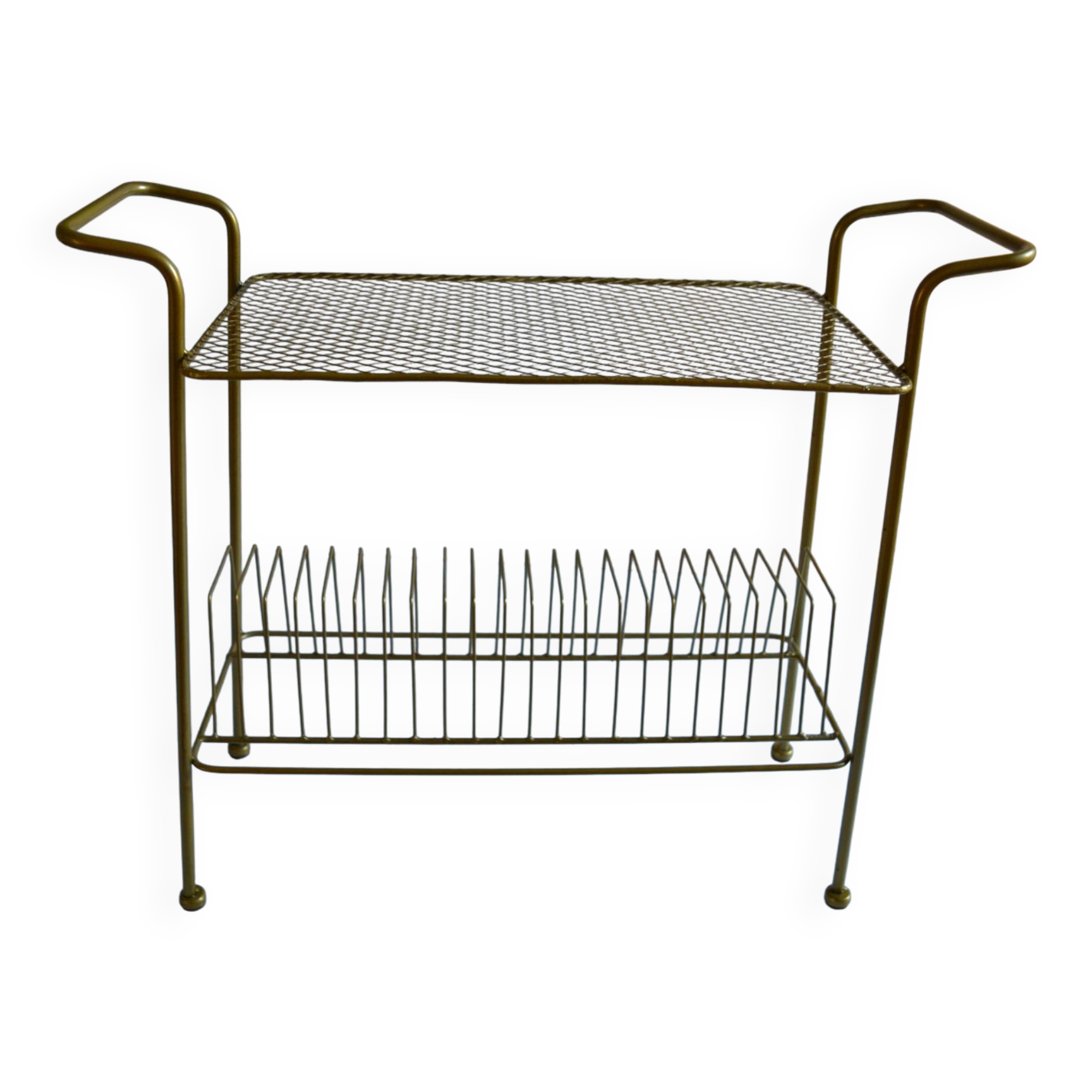 Vintage end table / coffee table & magazine rack