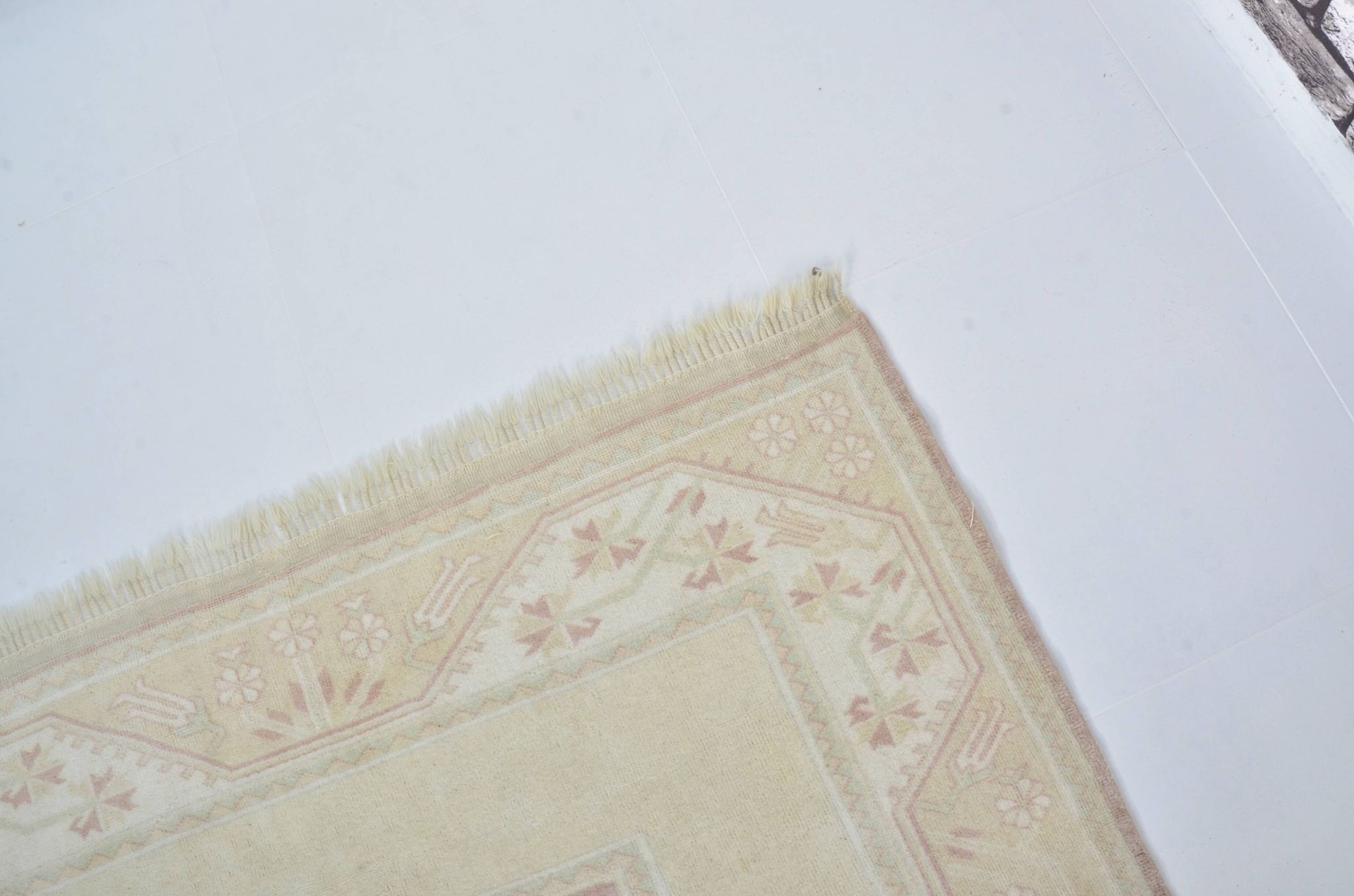 Tapis vintage neutre noué à la main sku 3591