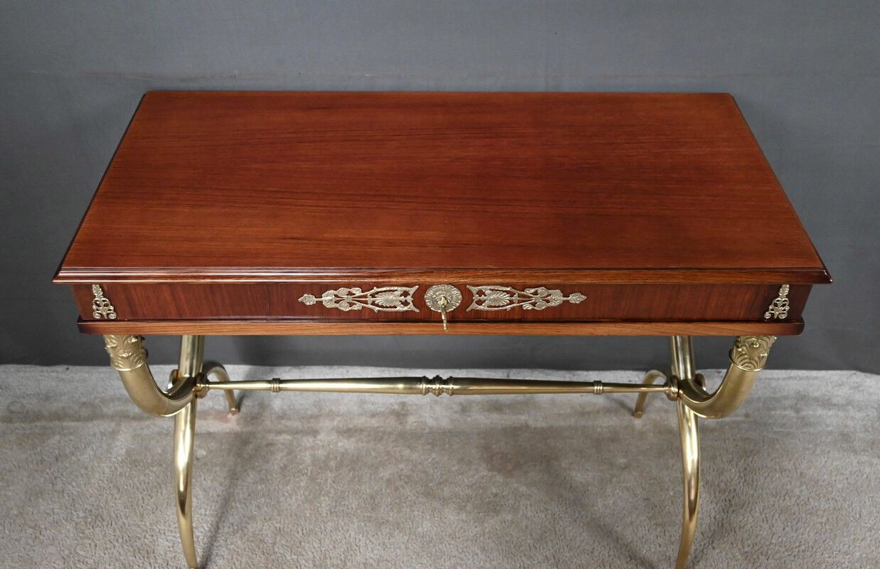 Console en placage d’acajou, style Empire – 1re partie XXe