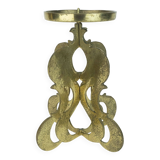 1960s mid century brutalist brass CANDLEHOLDER for one big candle