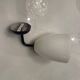 Black and white  Opaline Glass Sconces Set of 2