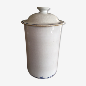 Enamelled sandstone pot