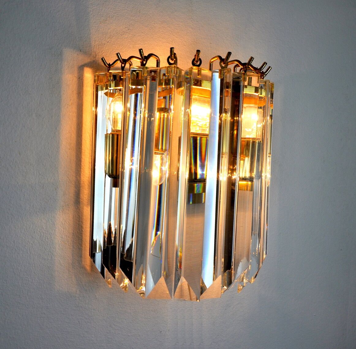 Venini wall lamp, murano glass, Italy, 1970