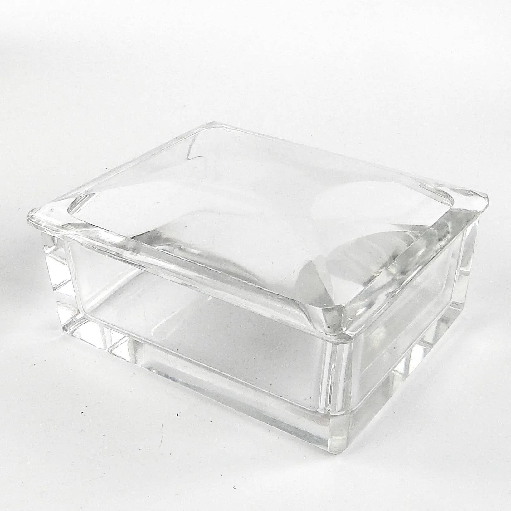 Bonbonnière Art Déco, cristal, Moser, Tchécoslovaquie, années 1930