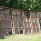 Lot of 4 oak windows H141xL112/117cm old small panes