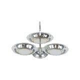 Mid Century Foldable Cake Stand Snack Etagère 3 Levels Chrome