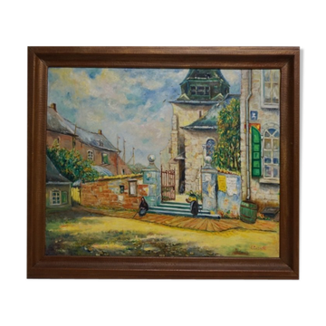Oil painting on panel