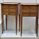 Pair of Louis XVI style cherry bedside tables