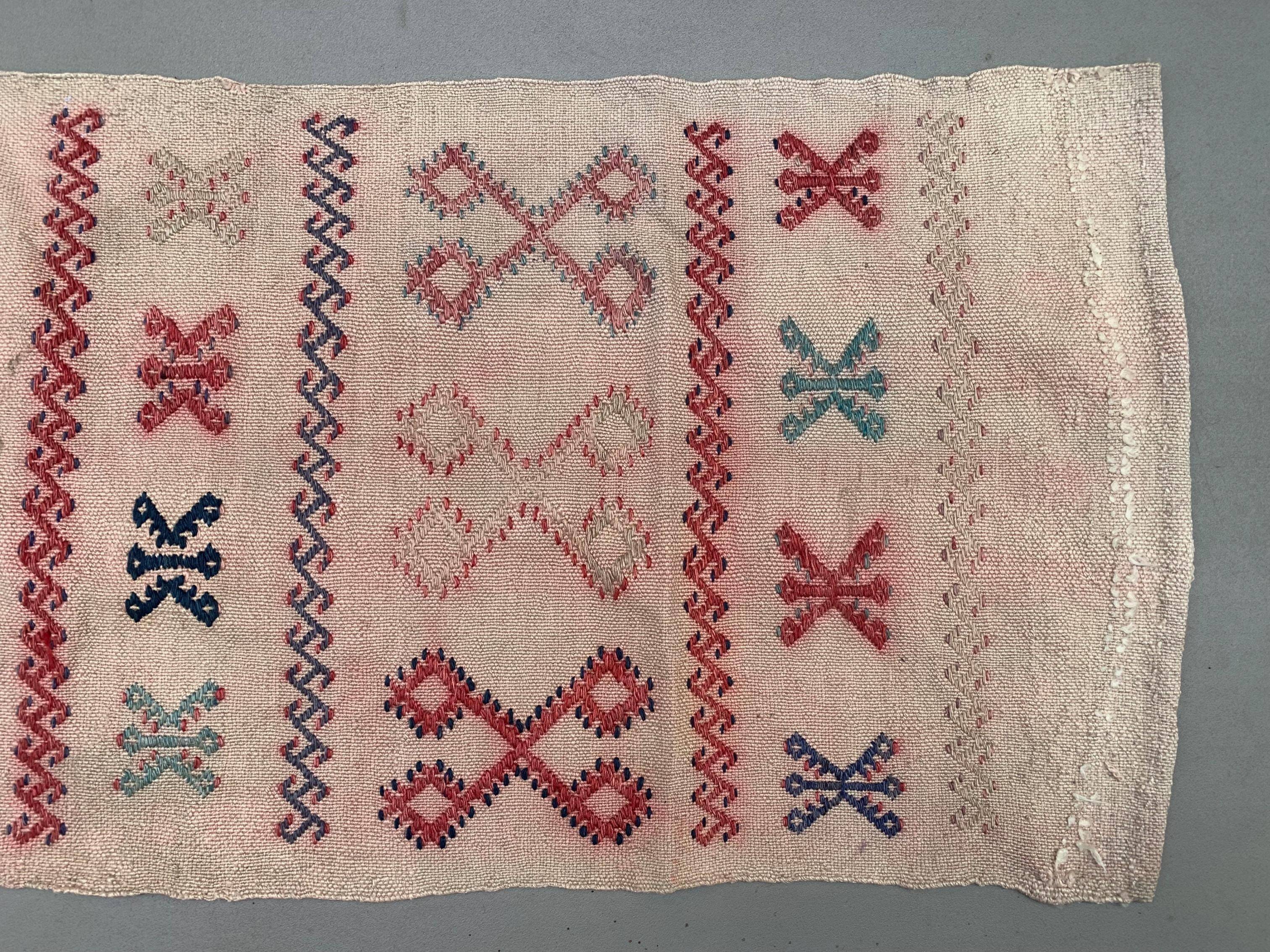 Old Turkish narrow Kilim Runner 114x50 cm shabby chic, vintage kelim