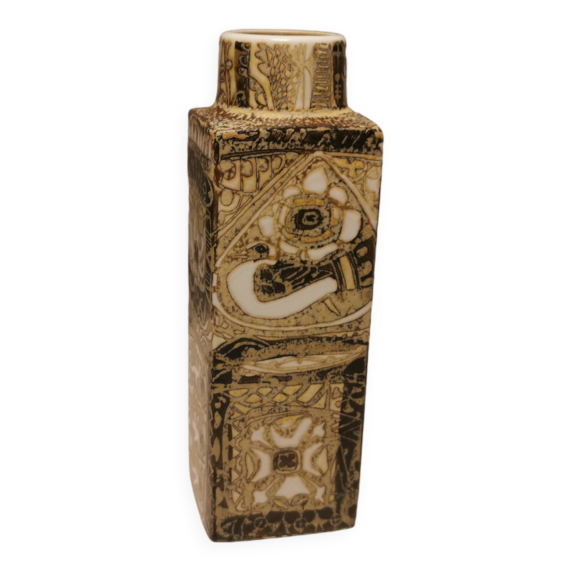 Nils Thorsson Baca vase for Royal Copenhagen Denmark, abstract design, 1960s