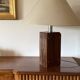 Hollywood regency wood and lucite table lamp base, Italy, 1970s