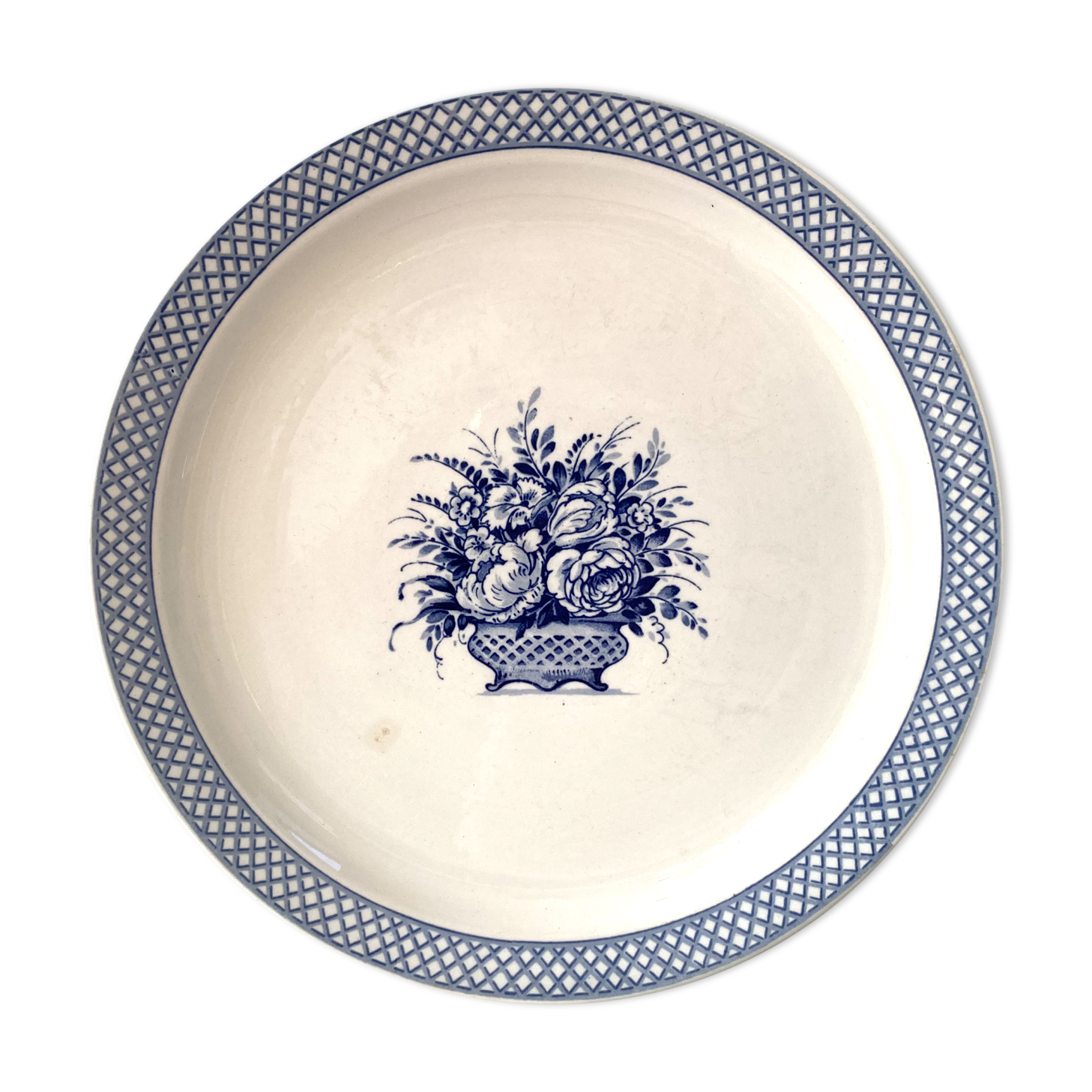 Plate Sarreguemines Old Delft