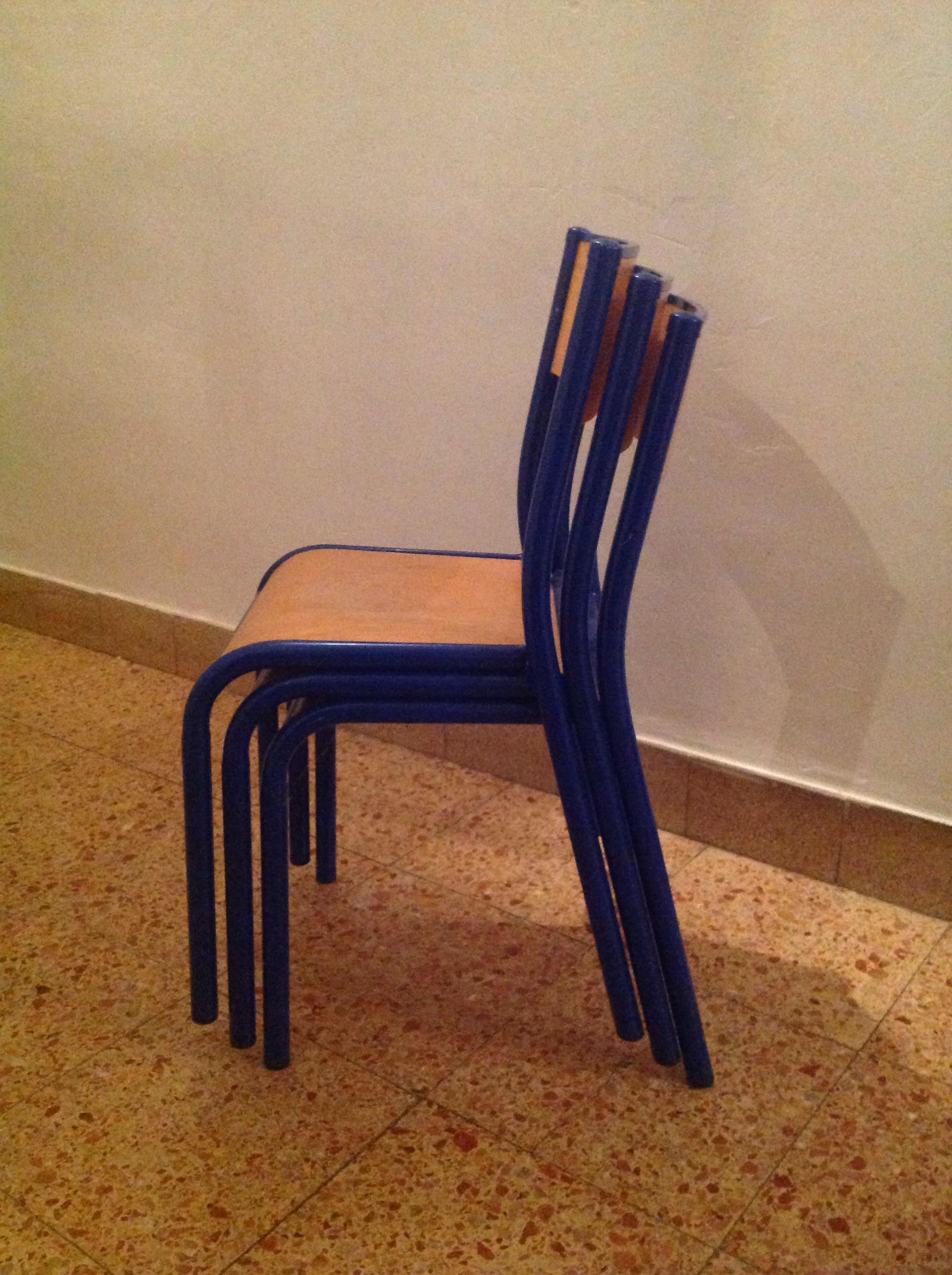 3 school chairs