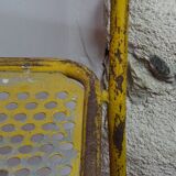 Yellow metal perforated metal chairs 1940/50