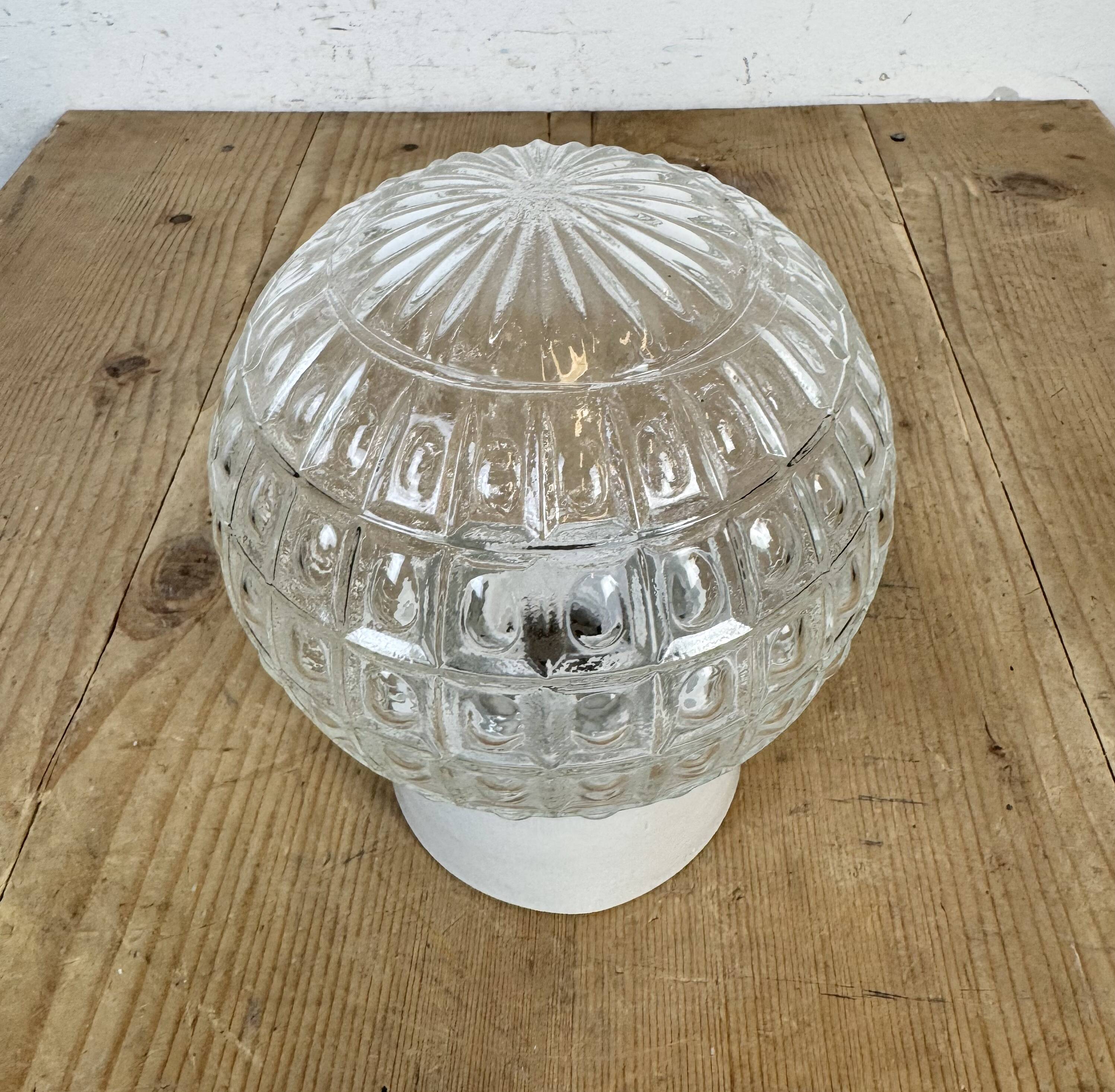 Vintage White Porcelain Ceiling Light, 1970s