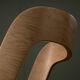 Chaise italienne en bois et osier