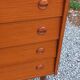 Commode en teck 4 tiroirs de style scandinave, années 70