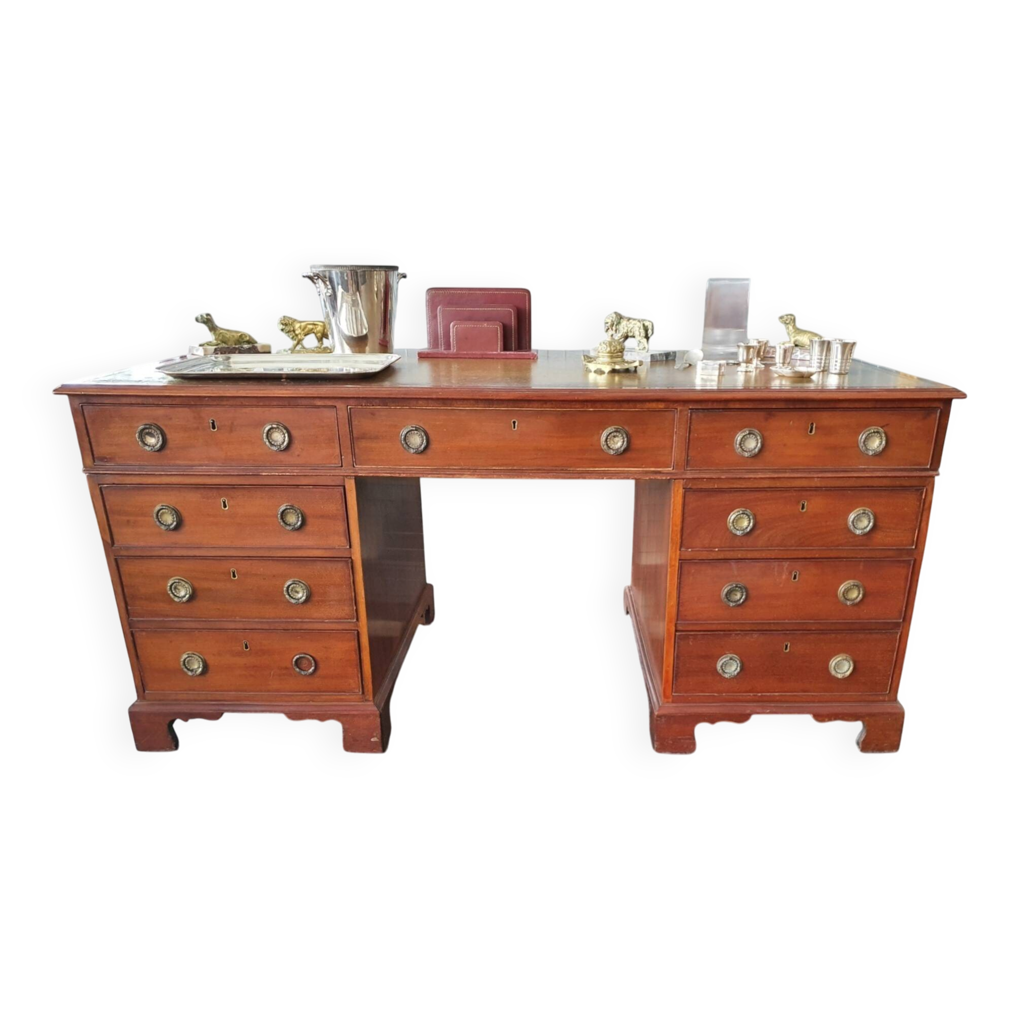 Small Desk with Drawers in Mahogany, 19th Century