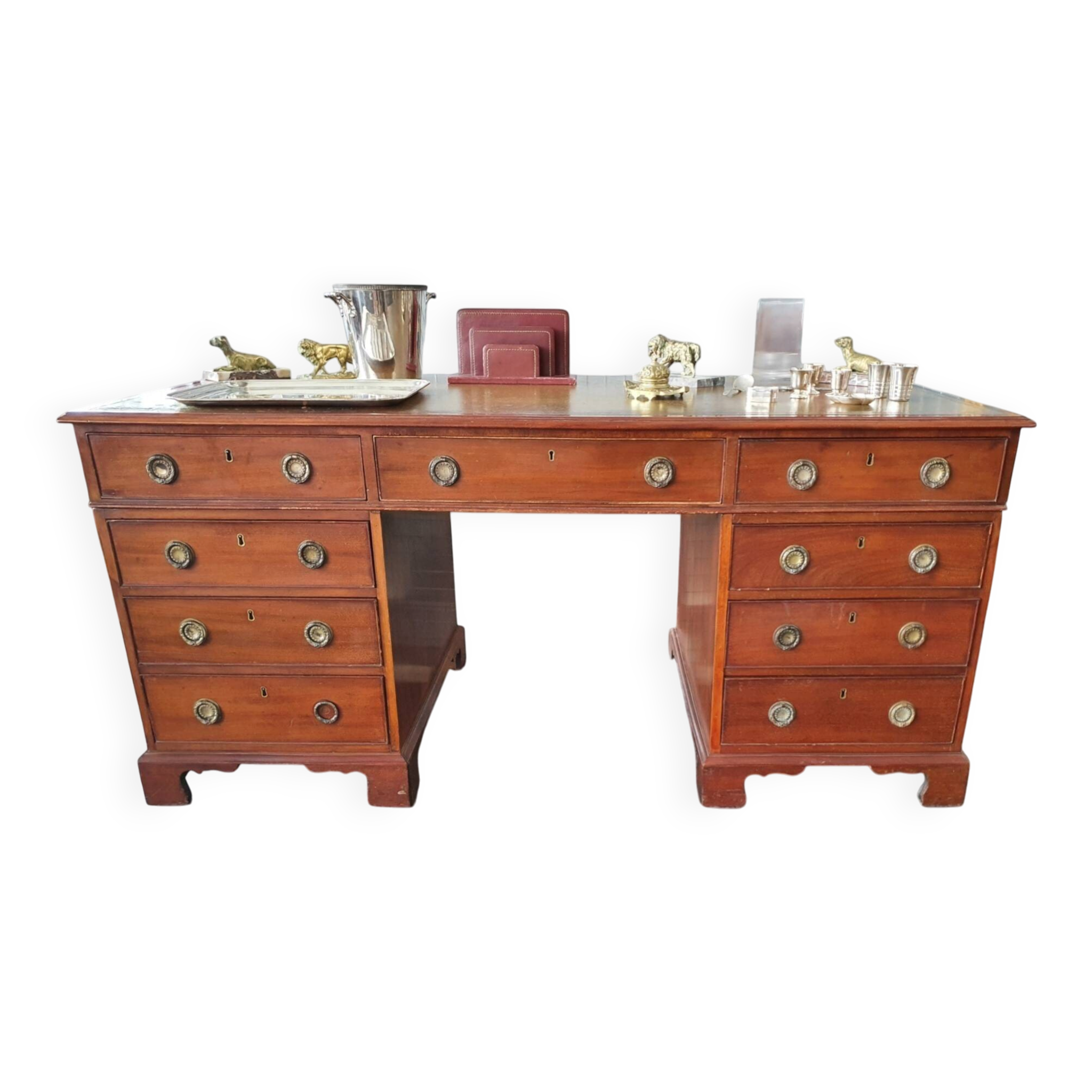 Small Desk with Drawers in Mahogany, 19th Century