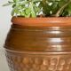 Planter by Villedieu copper vintage patina