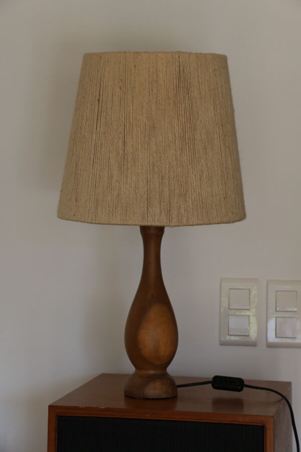 Pied de lampe bois « quille » 360mm (sans abat-jour)