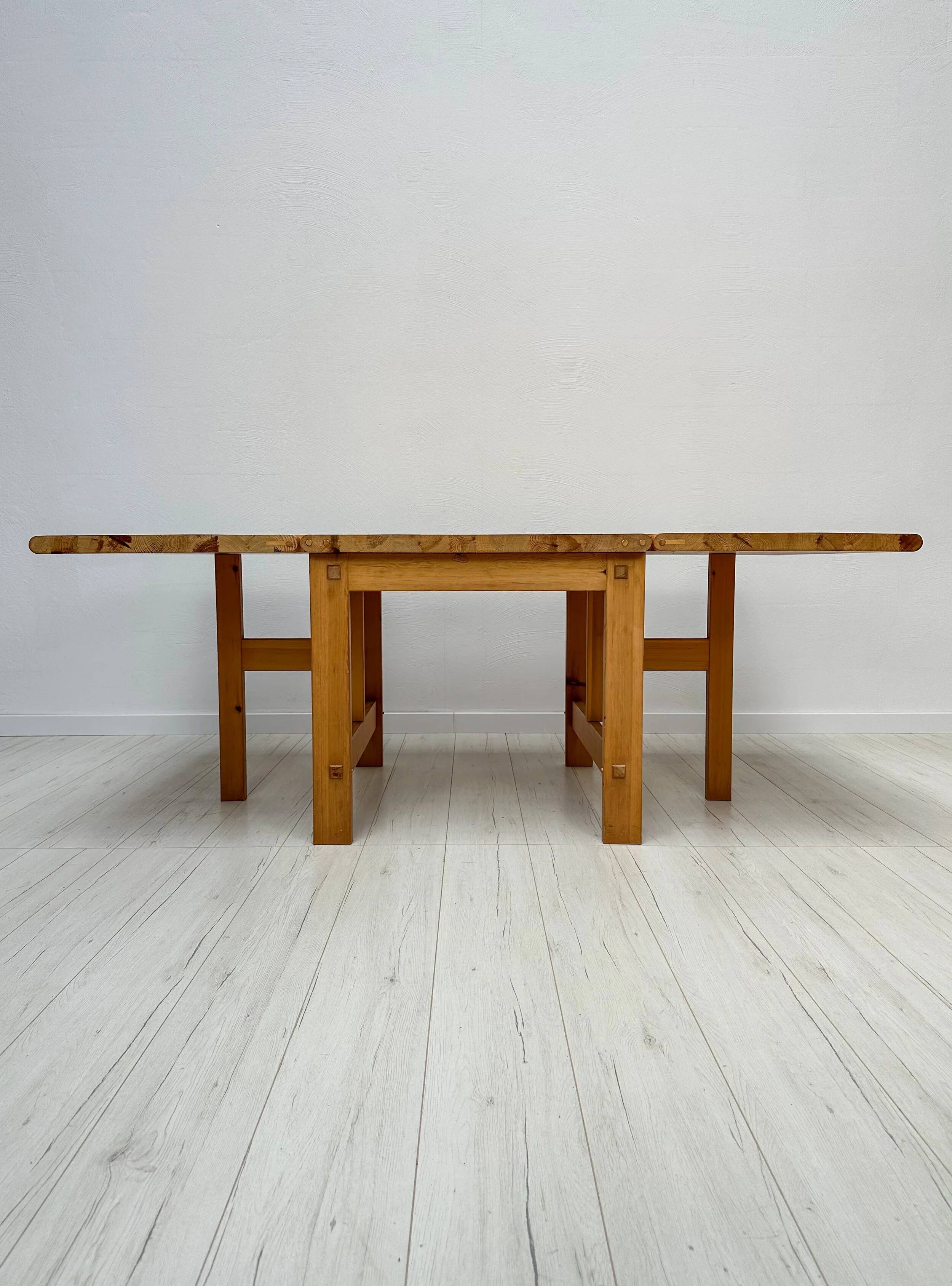 1960s Vintage ‘Fureka’ Pine Drop-Leaf Dining Table by Edvin Helseth for Sta